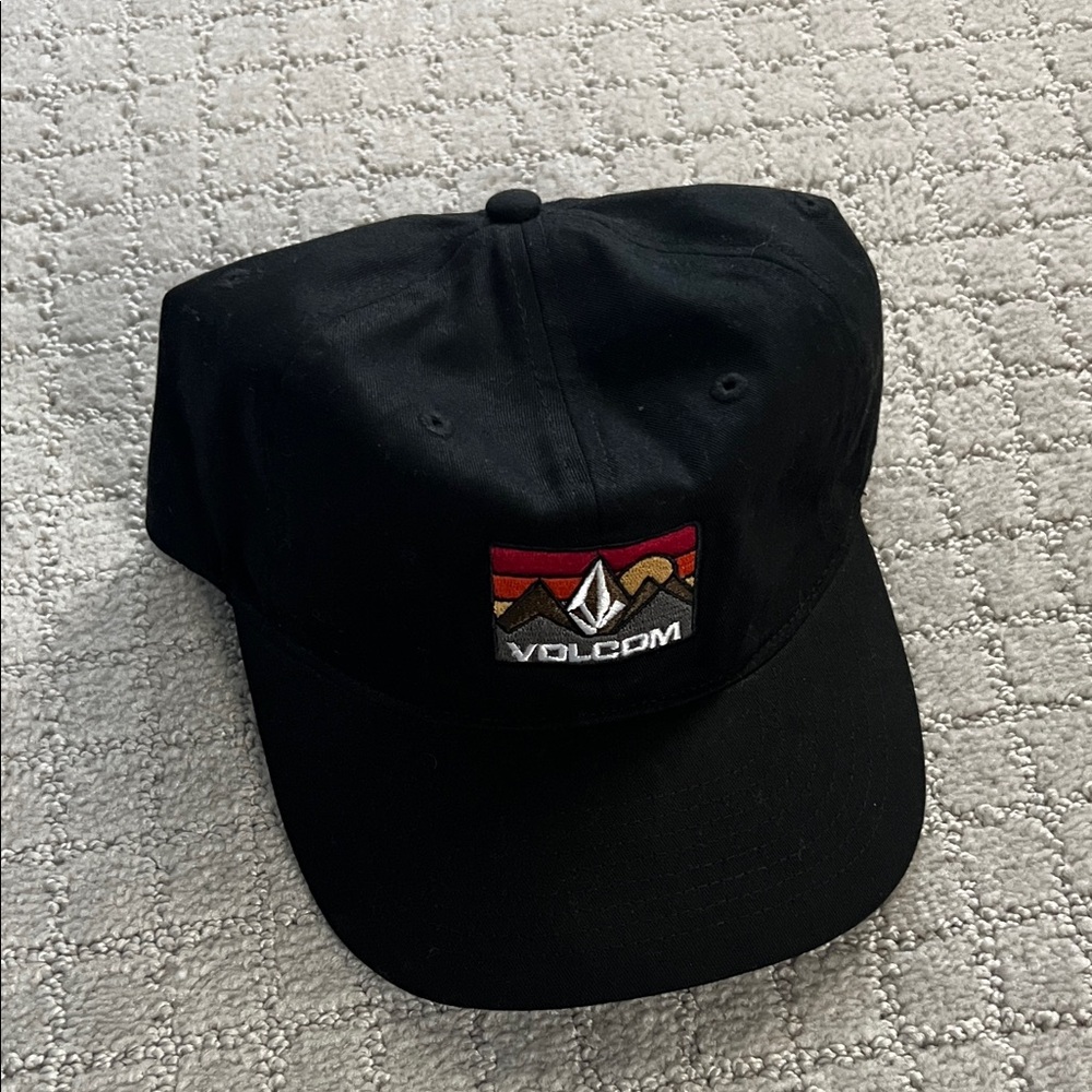 Volcom Black Cap with Mountain Patch